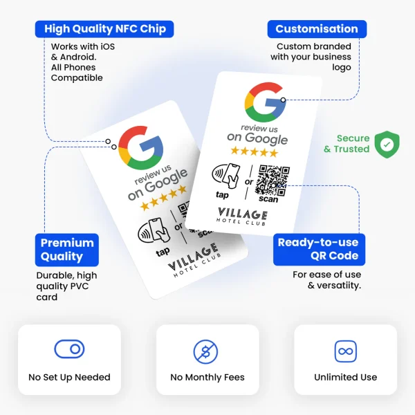 Custom Google Review NFC & QR Card - Image 3
