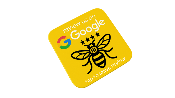 Manchester Bee Custom Google Review NFC Plate